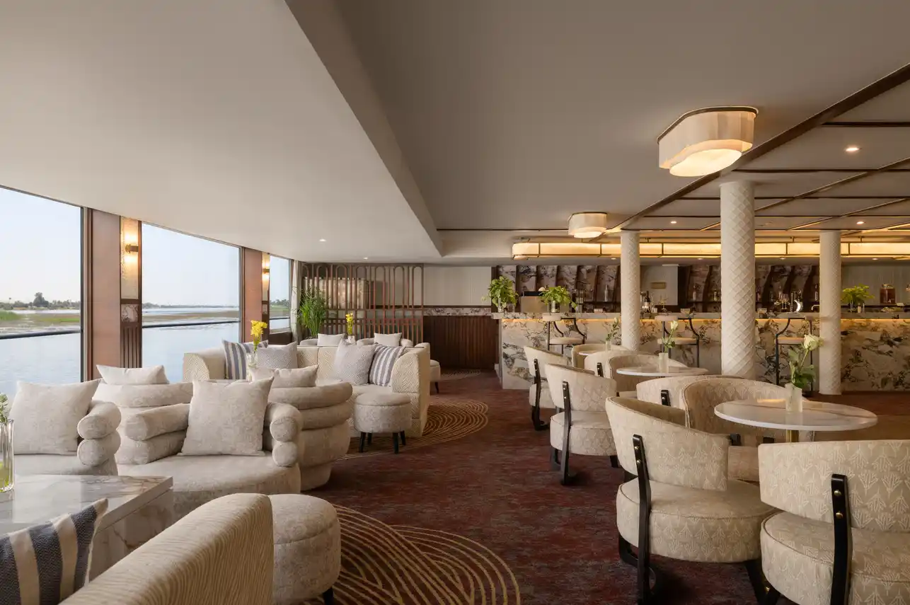 Lounge aboard the MS Tamr Henna Nile Cruise Nile cruise